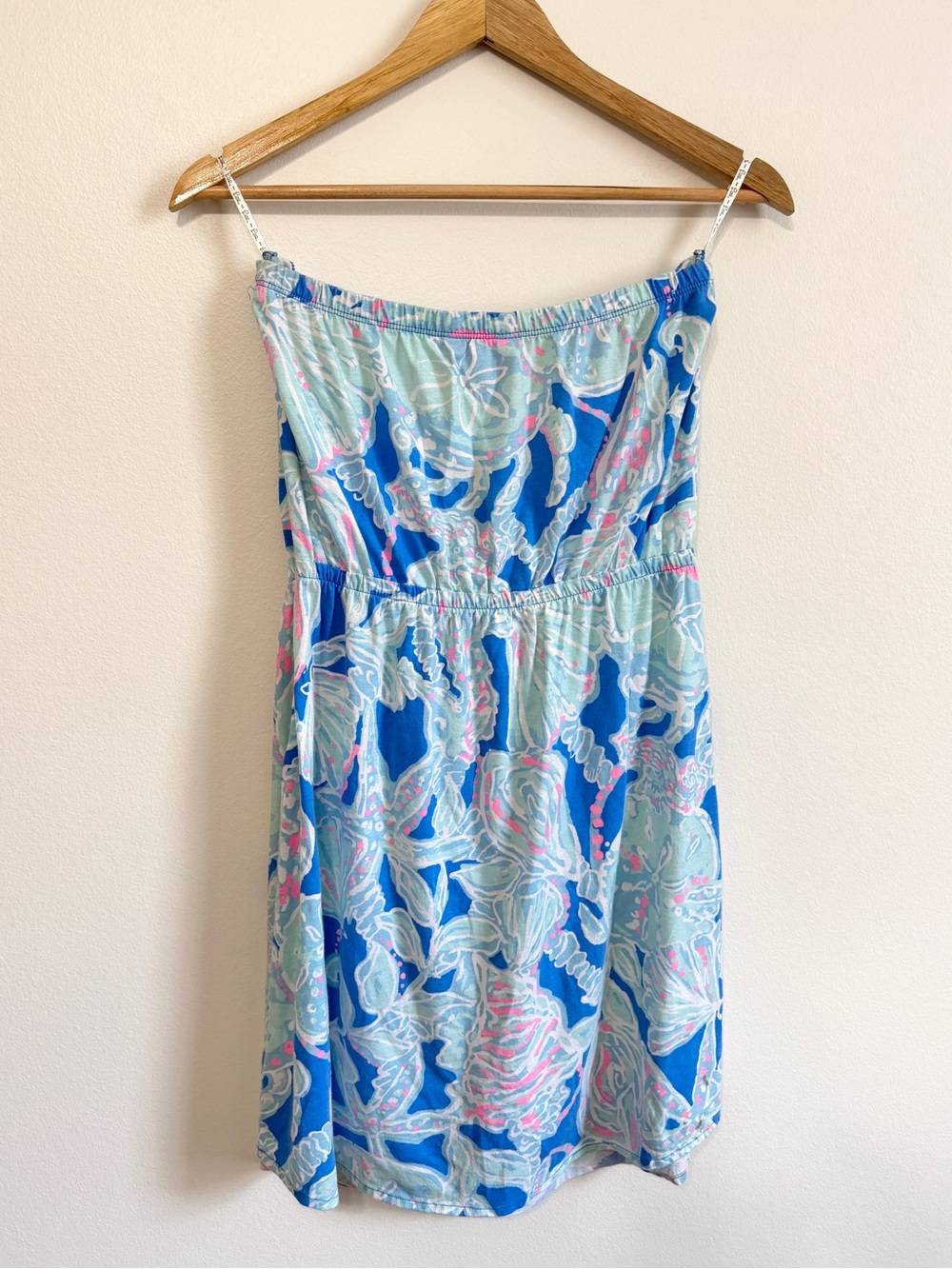Lily Pulitzer Floral Blue Windsor Dress Size Large Beach Tropical - Picture 5 of 6